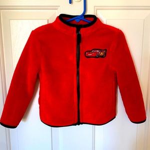 Disney Pixar Lightning McQueen Red Luxe Fleece Boys Jacket, Size 2T